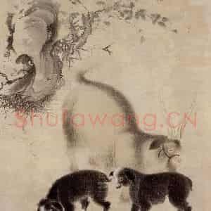 明代 宣宗《画三阳开泰图》国画花鸟作品图片鉴赏