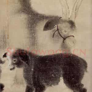 明代 宣宗《画三阳开泰图》国画花鸟作品图片鉴赏