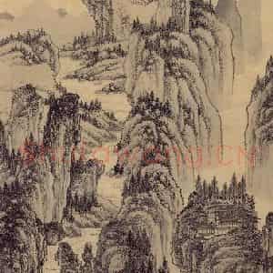 明代 周臣《山水》国画山水作品图片鉴赏
