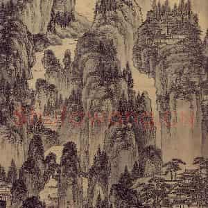 明代 周臣《山水》国画山水作品图片鉴赏