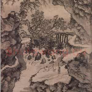 明代 谢时臣《林峦秋霁图》国画山水作品图片鉴赏