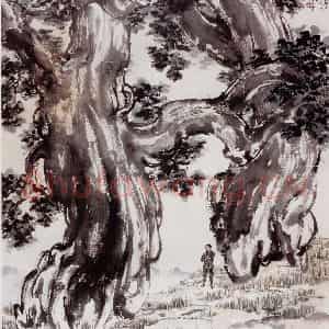 现代 徐悲鸿《自画像》国画综合作品图片鉴赏
