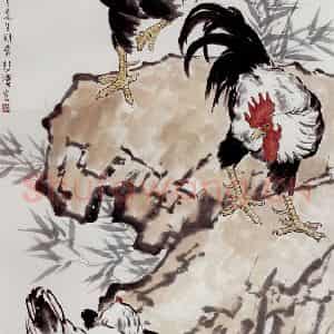 现代 徐悲鸿《竹报平安》国画综合作品图片鉴赏
