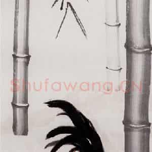 现代 徐悲鸿《竹鸡图》国画综合作品图片鉴赏