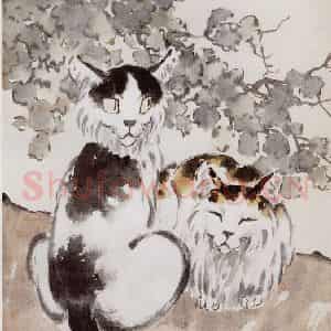 现代 徐悲鸿《夏荫》国画综合作品图片鉴赏