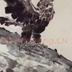 现代 徐悲鸿《雏鹰展翅》国画综合作品图片鉴赏