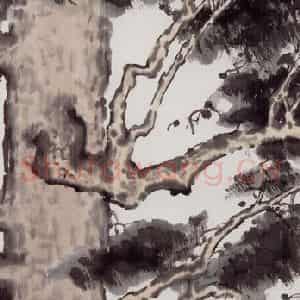 现代 徐悲鸿《老松图轴》国画综合作品图片鉴赏