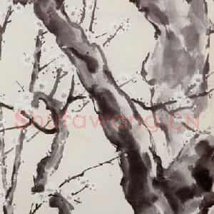 现代 徐悲鸿《俏春》国画花鸟作品图片鉴赏