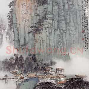 1961年 钱松岩《大好河山》国画山水作品图片鉴赏
