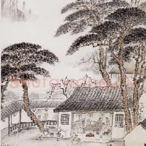20世纪40年代 钱松岩《岁朝图》国画综合作品图片鉴赏