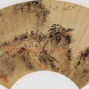 1973年 钱松岩《家乡在太湖》国画山水作品图片鉴赏