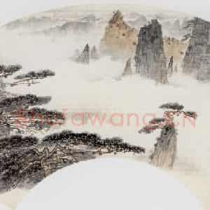 1961年 钱松岩《梦笔生花》国画山水作品图片鉴赏