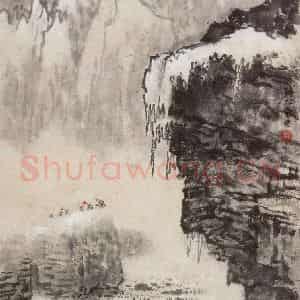 20世纪60年代初期 钱松岩《勘探队》国画综合作品图片鉴赏
