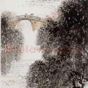 1979年 钱松岩《南湖》国画综合作品图片鉴赏