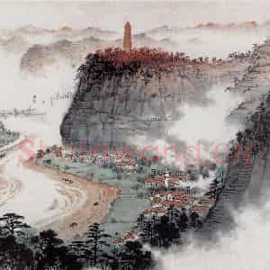 1970年 钱松岩《延安颂》国画综合作品图片鉴赏