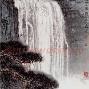 1978年 钱松岩《山高泽长》国画山水作品图片鉴赏