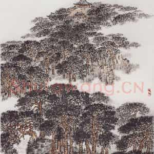 1979年 钱松岩《鉴真大和尚纪念堂》国画综合作品图片鉴赏