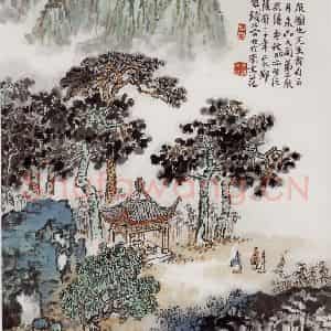 20世纪80年代初期 钱松岩《无锡天下第二泉》国画综合作品图片鉴赏