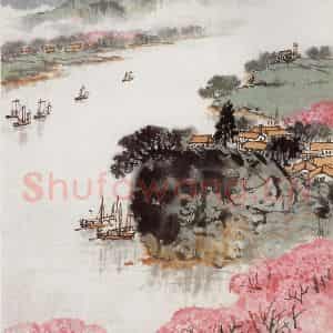 20世纪70年代中期 钱松岩《锦绣江南鱼米乡》国画综合作品图片鉴赏