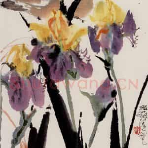 1982年 程十发《花鸟册页》国画花鸟作品图片鉴赏