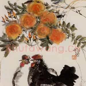 1982年 程十发《花鸟册页》国画花鸟作品图片鉴赏
