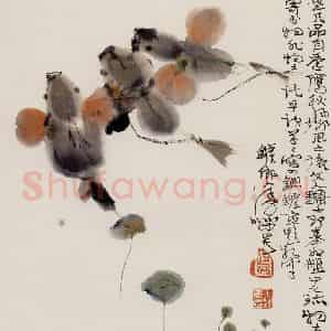 1982年 程十发《花鸟册页》国画花鸟作品图片鉴赏