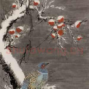 1948年 程十发《临明人画本》国画花鸟作品图片鉴赏