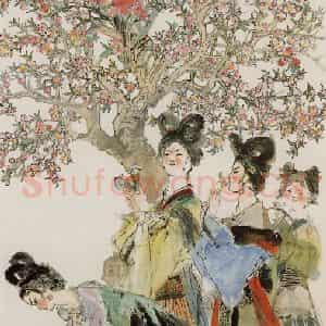 1978年 程十发《丽人行》国画综合作品图片鉴赏