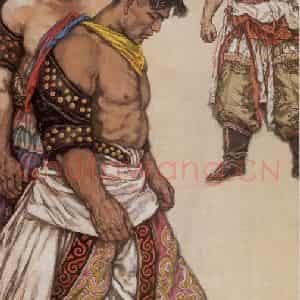 1986年 许勇《出 场》国画人物作品图片鉴赏