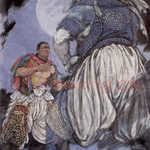 1986年 许勇《都 仑 江》国画人物作品图片鉴赏