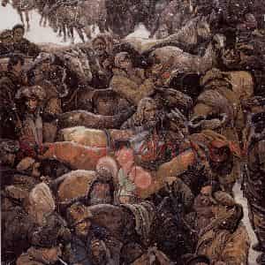 1995年 许勇《瑞雪丰年》国画作品图片鉴赏