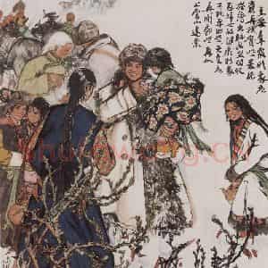 1962年 黄胄《高原子弟兵》国画人物作品图片鉴赏