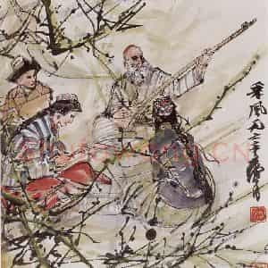 1962年 黄胄《采风》国画人物作品图片鉴赏