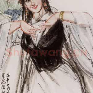 1987年 黄胄《维族舞》国画人物作品图片鉴赏