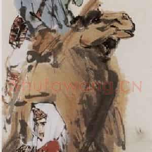 1979年 黄胄《高原的早晨》国画人物作品图片鉴赏