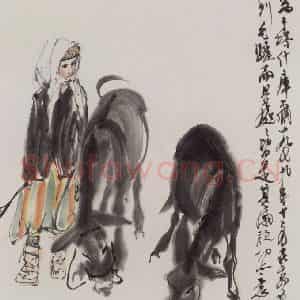 1979年 黄胄《放驴》国画综合作品图片鉴赏