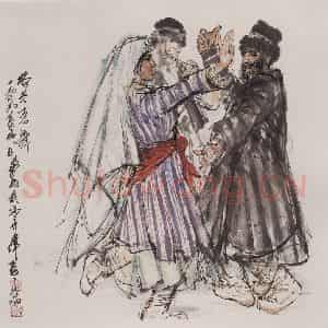 1979年 黄胄《塔吉克舞》国画人物作品图片鉴赏