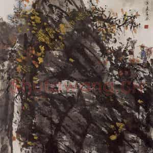 1974年 黄胄《采药》国画山水作品图片鉴赏