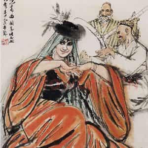 1974年 黄胄《新疆舞》国画人物作品图片鉴赏