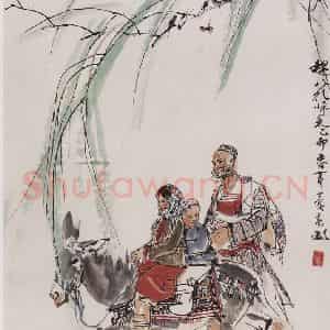 1975年 黄胄《巴扎归来》国画人物作品图片鉴赏