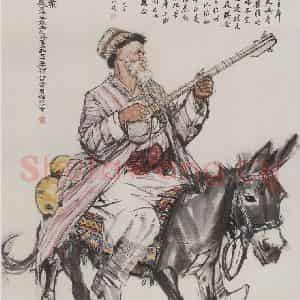 1976年 黄胄《日夜想念毛主席》国画人物作品图片鉴赏