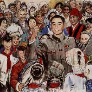 1977年 黄胄《鞠躬尽瘁为人民》国画人物作品图片鉴赏