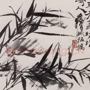 1982年 黄胄《墨竹》国画花鸟作品图片鉴赏