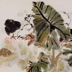 1981年 黄胄《雏鸡》国画花鸟作品图片鉴赏