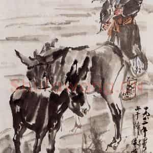 1982年 黄胄《赶驴》国画人物作品图片鉴赏