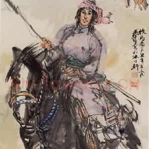 1985年 黄胄《牧马》国画综合作品图片鉴赏