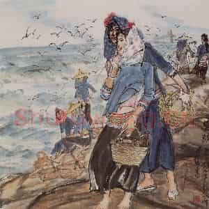 1984年 黄胄《望归》国画综合作品图片鉴赏