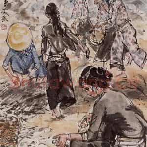 1984年 黄胄《惠安女》国画人物作品图片鉴赏
