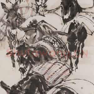 1983年 黄胄《运粮》国画综合作品图片鉴赏