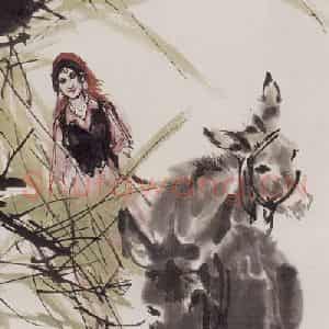 黄胄《塞外春意》国画综合作品图片鉴赏